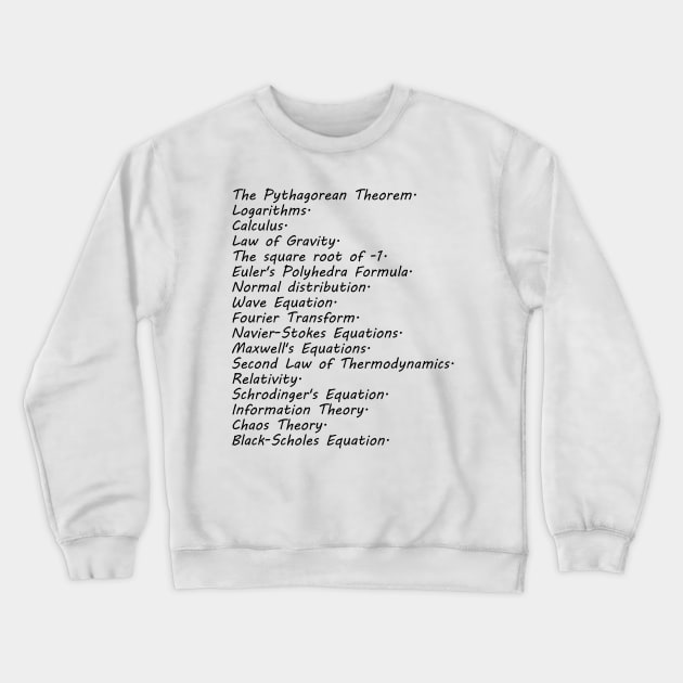 Math Lover Equations Crewneck Sweatshirt by UniqueMe